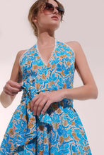 Load image into Gallery viewer, Beth Blue Kactus Mini Dress
