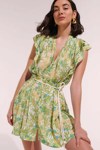 Bice Green Orchid Mini Dress