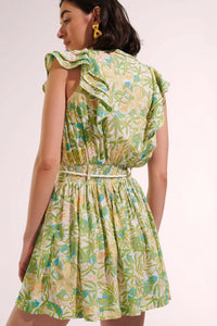 Bice Green Orchid Mini Dress