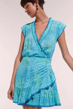 Load image into Gallery viewer, Estelle Aqua Sea Water Mini Dress
