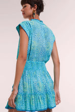 Load image into Gallery viewer, Estelle Aqua Sea Water Mini Dress
