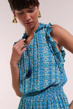 Load image into Gallery viewer, Triny Aqua Coleus Mini Dress
