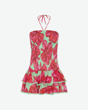 Load image into Gallery viewer, Florie Morgana Blossom Green Short Dress
