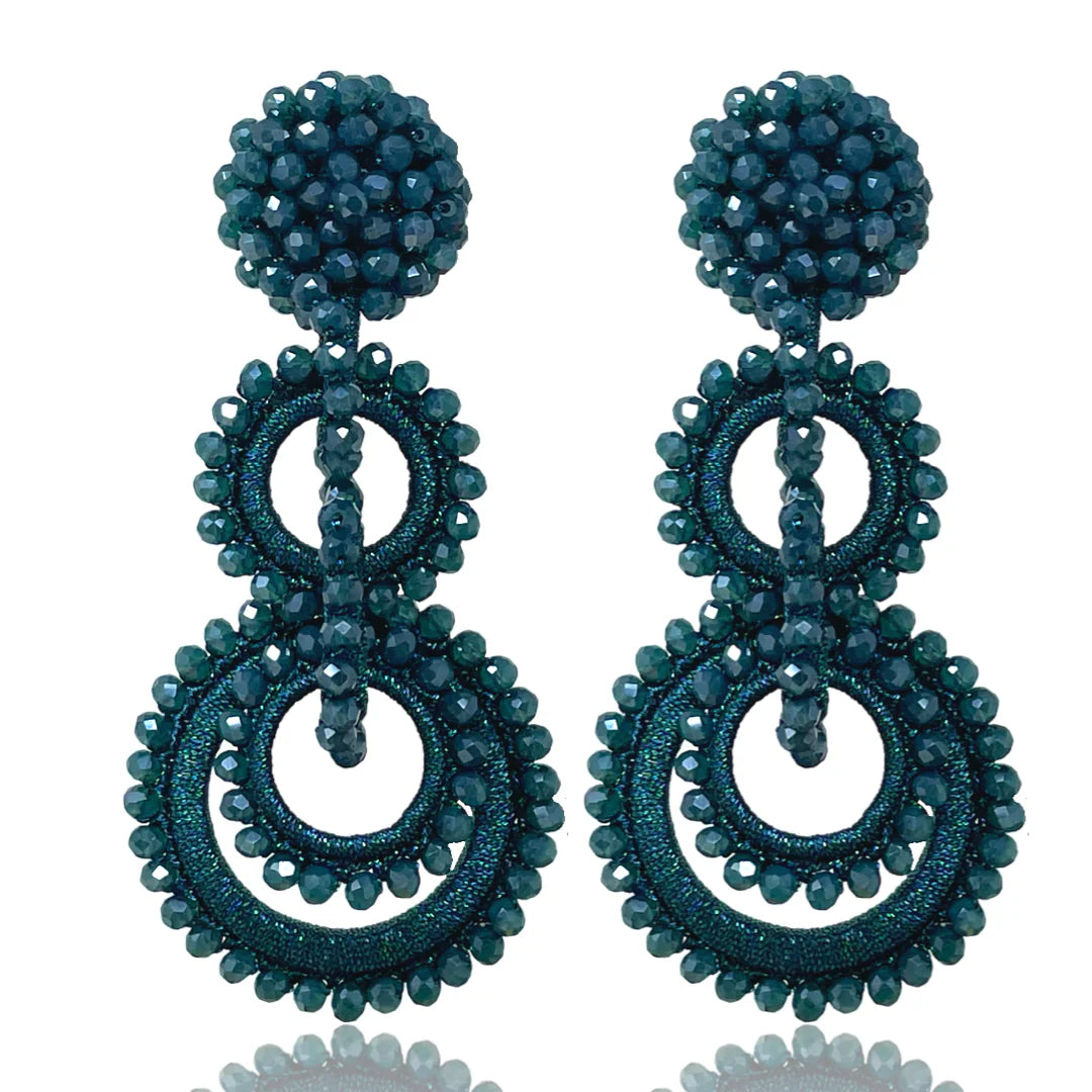 Sundrop Long Teal Earrings