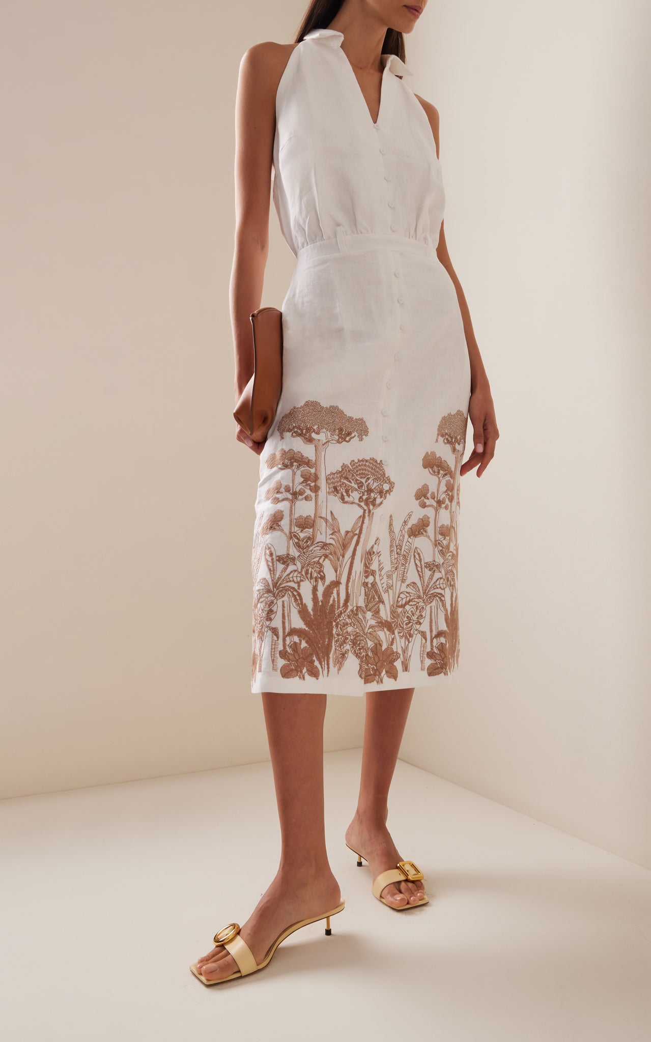 Buritaca Embroidered Linen Midi Dress ROSATO COLLECTIONS BOUTIQUE Buritaca Embroidered Linen Midi Dress ROSATO COLLECTIONS BOUTIQUE