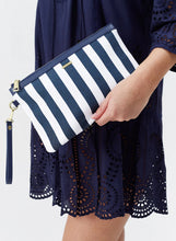 Load image into Gallery viewer, Capri Navy Nautical Clutch

