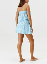 Load image into Gallery viewer, Colette Sky Blue Bandeau Short Dress
