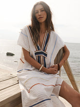 Load image into Gallery viewer, Gasira V Neck Kaftan In Hulet Vanilla
