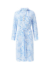 Load image into Gallery viewer, Layla Pineapples Midi Belted Shirt Dress
