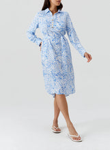 Load image into Gallery viewer, Layla Pineapples Midi Belted Shirt Dress
