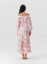 Load image into Gallery viewer, Lydia Coastal Red Off The Shoulder Dress

