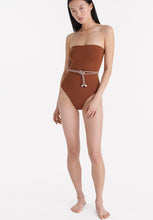 Load image into Gallery viewer, Marjorette Caramel / Percale Swimsuit
