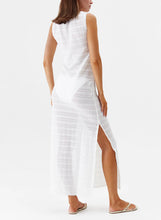 Load image into Gallery viewer, Maddie White Lace Up Crochet Long Dress
