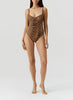 Mauritius Cheetah Over The Shoulder Swimsuit