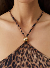 Load image into Gallery viewer, Sage Cheetah Maxi Chiffon Dress
