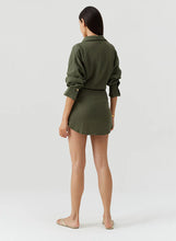 Load image into Gallery viewer, Sara Olive Tie Front Dress
