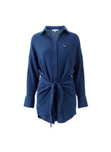 Load image into Gallery viewer, Sara Marine Tie Front Dress
