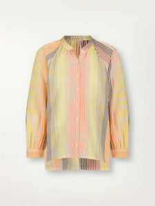 Mita Button Up Blouse In Amaresh Sunrise