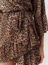 Load image into Gallery viewer, Tegan Cheetah Short Wrap Dress
