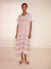 Load image into Gallery viewer, Dalila V Neck Kaftan In Tiki Skypop
