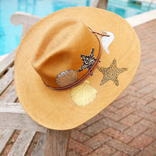 Load image into Gallery viewer, Shells and Starfish Panama Hat
