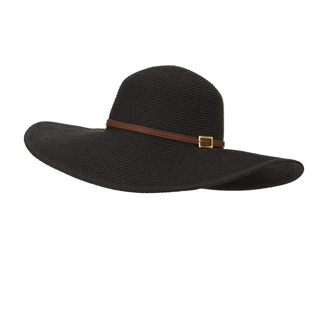 Jemima Black Wide Brimmed Hat