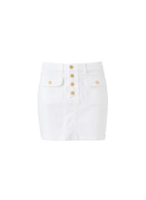 Load image into Gallery viewer, Dylan White Gold Buttoned Denim Skirt
