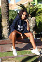 Load image into Gallery viewer, Unisex Rebel Soul French Navy Organic Cotton Hoodie
