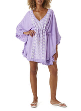 Load image into Gallery viewer, Isabelle Lavender/White Kaftan
