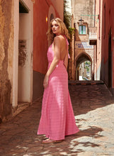 Load image into Gallery viewer, Maeva Pink Halter-Neck Long Dress
