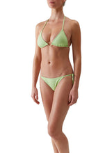 Load image into Gallery viewer, Miami Lime Ribbed Bamboo Ring Triangle Bikini
