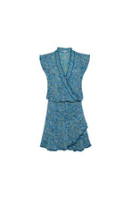 Load image into Gallery viewer, Estelle Blue Mayflower Mini Dress
