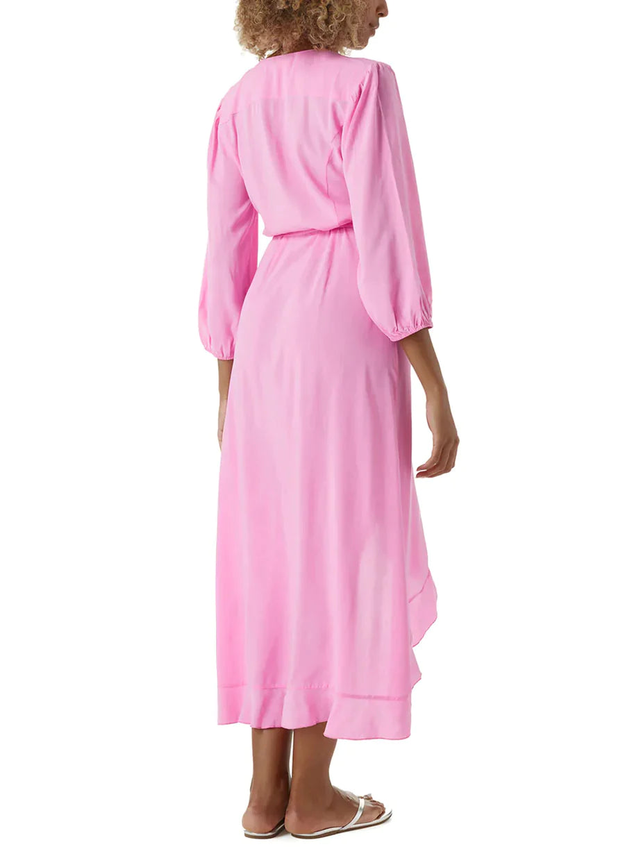 Taylor Pink Wrap Midi Dress ROSATO COLLECTIONS BOUTIQUE Taylor Pink Wrap Midi Dress ROSATO COLLECTIONS BOUTIQUE