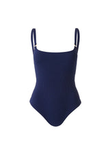 Load image into Gallery viewer, Tosca Navy Ridges Swimsuit
