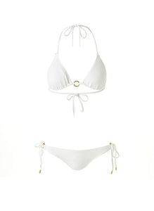 Venice White Textured Bikini