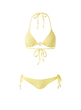 Load image into Gallery viewer, Venice Yellow Textured Triangle Bikini
