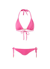 Load image into Gallery viewer, Dubai Hot Pink Charm Halter-Neck Bikini
