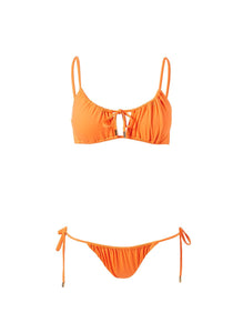 Egypt Orange Tie-Front Bikini