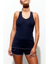 Load image into Gallery viewer, Navy/Grey Racer Back Top
