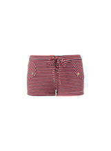 Load image into Gallery viewer, Shelly Red / Navy Nautical Knit Shorts
