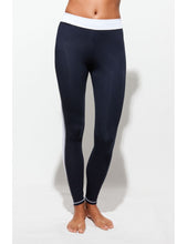 Load image into Gallery viewer, Navy/White Stripe Leggings
